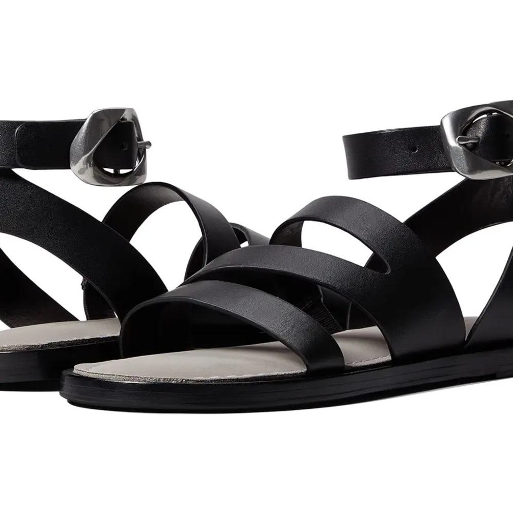 rag & bone Trinity Black Leather Sandals